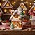Enfeite De Natal em Resina - Casa Ginger Bread Com LED Com Papai Noel No Telhado - 19,5x14cm - 1 unidade - Rizzo - Imagem 1