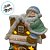 Enfeite De Natal em Resina - Casa Ginger Bread Com LED Com Papai Noel No Telhado - 19,5x14cm - 1 unidade - Rizzo - Imagem 2