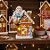 Enfeite De Natal em Resina - Casa Ginger Bread Com LED Com Boneco De Neve No Telhado - 19,5x14cm - 1 unidade - Rizzo - Imagem 1