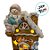 Enfeite De Natal em Resina - Casa Ginger Bread Com LED Com Boneco De Neve No Telhado - 19,5x14cm - 1 unidade - Rizzo - Imagem 2