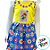 Vestido de Festa Junina Colorido - Bonequinha - Amarelo e Azul - M - 1 unidade - Rizzo - Imagem 2
