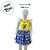 Vestido de Festa Junina Colorido - Bonequinha - Amarelo e Azul - M - 1 unidade - Rizzo - Imagem 6