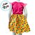 Vestido de Festa Junina Colorido - Bonequinha - Rosa e Amarelo Florido - GG - 1 unidade - Rizzo - Imagem 5