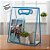 Sacola Transparente Fosca Pvc Alça Plana Azul Claro - 40x30x12cm - 10 unidades - 10 unidades - Cromus - Rizzo - Imagem 4