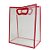 Sacola Transparente Fosca Pvc Alça Plana Vermelho - 30x23x15cm - 1 unidade - 1 unidade - Cromus - Rizzo - Imagem 1