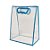 Sacola Transparente Fosca Pvc Alça Plana Azul Claro - 30x23x15cm - 1 unidade - 1 unidade - Cromus - Rizzo - Imagem 1