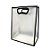 Sacola Transparente Fosca Pvc Alça Plana Preto - 30x23x15cm - 1 unidade - 1 unidade - Cromus - Rizzo - Imagem 1