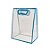 Sacola Transparente Fosca Pvc Alça Plana Azul Claro - 25x15x9cm - 1 unidade - 1 unidade - Cromus - Rizzo - Imagem 1