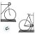 Aparador De Livros Bicicleta em Metal - Preto - 30x19x10cm - 1 unidade - Rizzo - Imagem 2