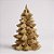 Enfeite Decorativo de Natal - Pinheiro de Ouro com Glitter - 26x16x16cm - 1 unidade - Cromus - Rizzo - Imagem 1