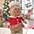 Peso de Porta Boneco Gingerbread - Chápeu Branco - 15x9x26cm - 1 unidade - Cromus - Rizzo - Imagem 5