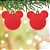 Bola de Natal - Mickey - Aveludada Vermelha - 10cm - 2 unidades - Disney Original - Rizzo - Imagem 1