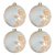 Bolas de Natal - Bege com Ginger Branco/Bege - 10x10cm   - 4 unidades - Cromus - Rizzo - Imagem 1