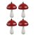 Enfeite Para Pendurar de Natal - Cogumelo Vermelho/Branco - 20cm - 4 unidades - Cromus - Rizzo - Imagem 1