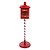 Enfeite Decorativo de Natal - Caixa de Correios Metal Vermelho/Branco - 1,17m - 1 unidade - Cromus - Rizzo - Imagem 1