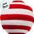 Bola de Natal - Branco com Espiral Vermelho - 10cm - 1 unidade - Rizzo - Imagem 2