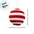 Bola de Natal - Branco com Espiral Vermelho - 10cm - 1 unidade - Rizzo - Imagem 3