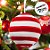Bola de Natal - Branco com Espiral Vermelho - 10cm - 1 unidade - Rizzo - Imagem 4