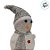 Enfeite Decorativo de Natal com Luz - Boneco de Neve com Cachecol - Prata - 18cm - 1 unidade - Rizzo - Imagem 3