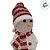 Enfeite Decorativo de Natal com Luz - Boneco de Neve com Cachecol - Vermelho e Prata - 24cm - 1 unidade - Rizzo - Imagem 3
