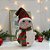 Enfeite Decorativo de Natal com Luz - Boneco de Neve com Cachecol - Vermelho e Verde - 24cm - 1 unidade - Rizzo - Imagem 1