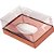 Caixa Ovo de Colher - Meio Ovo de 350g - 20,5cm x 17cm x 6,5cm - Metalizada Rosê Gold - 5unidades - Assk - Páscoa Rizzo - Imagem 1
