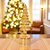 Enfeite Decorativo de Natal com Luz e Movimento - Árvore Giratória Dourada Clara - 30x9cm - 1 unidade - Rizzo - Imagem 1