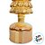 Enfeite Decorativo de Natal com Luz e Movimento - Árvore Giratória Dourada Clara - 30x9cm - 1 unidade - Rizzo - Imagem 3