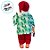 Papai Noel Decorativo em Pé Surfista - Verde e Vermelho - 45cm - 1 unidade - Rizzo - Imagem 3