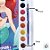 Kit Para Colorir Livro e Aquarela - A Pequena Sereia - 1 unidade - Disney Original - Rizzo - Imagem 4