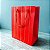Sacola de Papel para Presente Listras Almofadadas - Vermelho - 23x18x10cm - 1 unidade - Rizzo - Imagem 1
