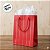 Sacola de Papel para Presente Listras Almofadadas - Vermelho - 23x18x10cm - 1 unidade - Rizzo - Imagem 3