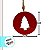 Enfeite Para Pendurar de Natal - Bola Árvore Vazada Vermelha - 15x15cm - 1 unidade - Cromus - Rizzo - Imagem 2