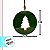 Enfeite Para Pendurar de Natal - Bola Árvore Vazada Verde - 15x15cm - 1 unidade - Cromus - Rizzo - Imagem 2