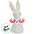Enfeite decorativo de Páscoa - Coelha com Roupa de Bolinhas - 14x32x8cm - 1 unidade - Rizzo - Imagem 3