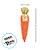 Enfeite Decorativo de Páscoa - Cenoura Laranja Lisa e Tag - 18cm - 1 unidade - Cromus - Rizzo - Imagem 3