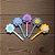 Pick Decorativo Para Doces - Flor - 3x7cm - 4 unidades - Rizzo - Imagem 1