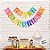 Faixa Decorativa "Feliz Aniversário" - Bandeirola Colorida e Dourada - 1,8mx15cm - 1 unidade - Regina - Rizzo - Imagem 2