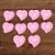 Aplique Decorativo - Coração Rosa - 2cm - 10 unidades - Rizzo - Imagem 1