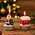 Velas Decorativa de Natal - Dupla Natalina Papai Noel e Casinha - 6x5cm - 1 unidade - Rizzo - Imagem 1