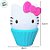 Luminária Hello Kitty - Cake Turquesa - 28cm - 1 unidade - Rizzo - Imagem 3