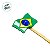 Pick Decorativo Para Doces - Bandeira do Brasil - Copa do Mundo - 10cm - 10 unidades - Rizzo - Imagem 3