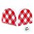 Forminhas para Doces 4 Pétalas - Xadrez Vermelho e Branco - 2,5x3,3cm  - 50 unidades - Nc Toys - Rizzo - Imagem 2