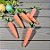 Cenouras Claras Decorativas com Glitter - 13cm - 6 unidades - Rizzo - Imagem 1