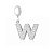 Berloque Letra Cravejada W - Imagem 1