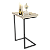 Mesa de Canto Encaixe de Sofá Pés Metálicos Espelho - Imagem 3