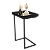 Mesa de Canto Encaixe de Sofá Pés Metálicos Espelho - Imagem 6
