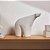 Escultura Urso em Poliresina Branco 30cm - Imagem 2
