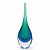Vaso Mini Gota Murano Verde com Água-marinha 29cm - Imagem 1