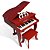 Mini Piano de Cauda Infantil - 30 Teclas - Turbinho - Cor Vermelho - Imagem 1